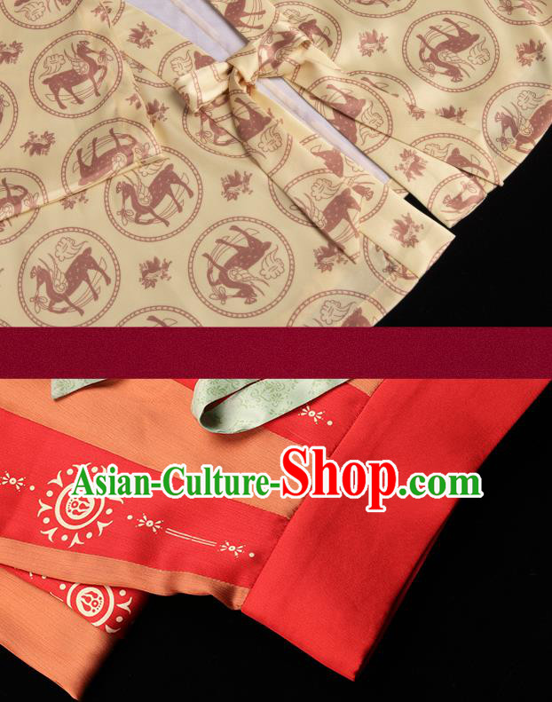 China Ancient Tang Dynasty Court Beauty Historical Clothing Traditional Classical Dance Hanfu Costumes China Ancient Tang Dynasty Court Beauty Historical Clothing Traditional Classical Dance Hanfu Costumes