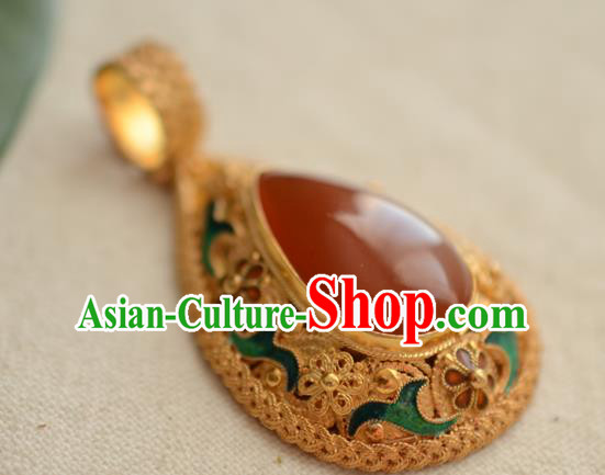 China Traditional Cloisonne Jewelry Accessories Ancient Qing Dynasty Agate Necklace Pendant China Traditional Cloisonne Jewelry Accessories Ancient Qing Dynasty Agate Necklace Pendant