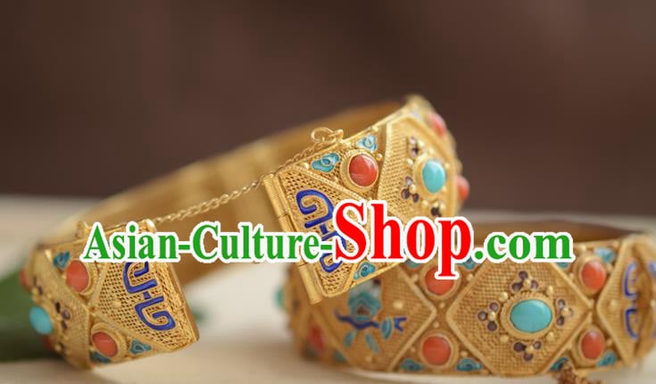 China National Cloisonne Bracelet Jewelry Traditional Handmade Qing Dynasty Filigree Bangle Accessories China National Cloisonne Bracelet Jewelry Traditional Handmade Qing Dynasty Filigree Bangle Accessories