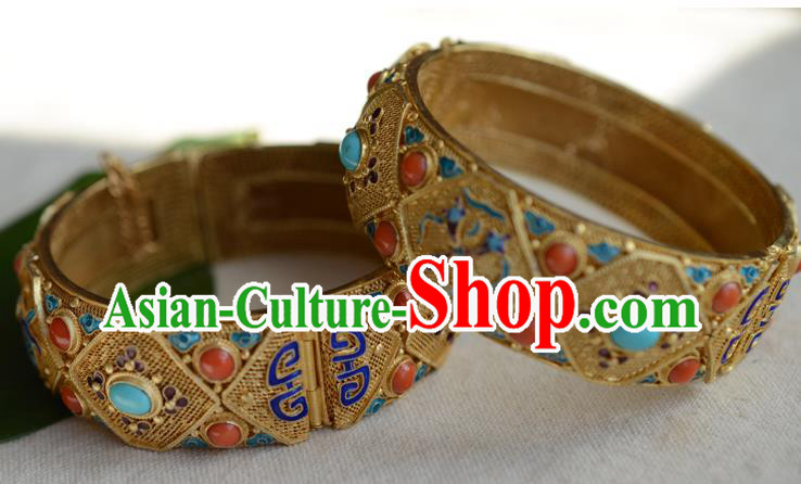 China National Cloisonne Bracelet Jewelry Traditional Handmade Qing Dynasty Filigree Bangle Accessories China National Cloisonne Bracelet Jewelry Traditional Handmade Qing Dynasty Filigree Bangle Accessories