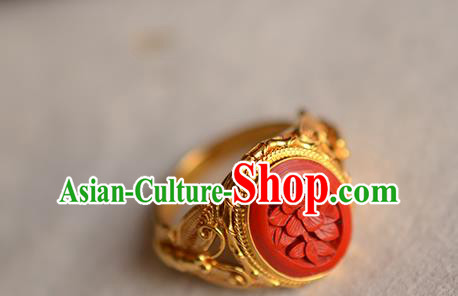 China National Golden Butterfly Ring Jewelry Traditional Handmade Carved Lacquerware Circlet Accessories China National Golden Butterfly Ring Jewelry Traditional Handmade Carved Lacquerware Circlet Accessories