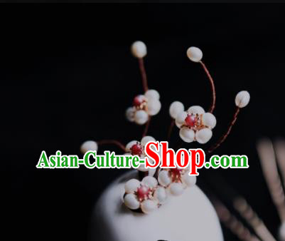 Chinese Traditional Hanfu Hairpin Ancient Princess Pearls Plum Blossom Hair Stick Chinese Traditional Hanfu Hairpin Ancient Princess Pearls Plum Blossom Hair Stick