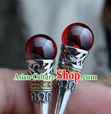 Handmade Chinese Red Garnet Eardrop Traditional Silver Ear Jewelry Classical Cheongsam Earrings Accessories Handmade Chinese Red Garnet Eardrop Traditional Silver Ear Jewelry Classical Cheongsam Earrings Accessories