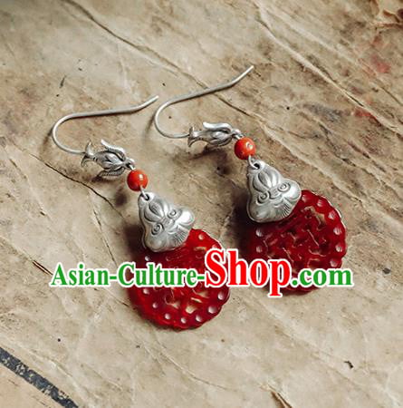 Handmade Chinese Traditional Agate Ear Jewelry Classical Cheongsam Earrings Accessories Silver Eardrop Handmade Chinese Traditional Agate Ear Jewelry Classical Cheongsam Earrings Accessories Silver Eardrop