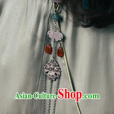China Traditional Silver Brooch Classical Cheongsam Breastpin Jewelry Collar Pendant Accessories