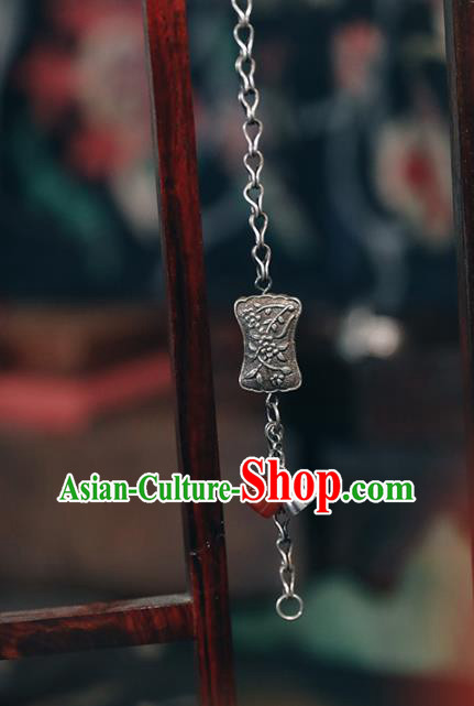 China Traditional Silver Lotus Bracelet Accessories Classical Agate Tassel Wristlet Chain Bangle Jewelry China Traditional Silver Lotus Bracelet Accessories Classical Agate Tassel Wristlet Chain Bangle Jewelry