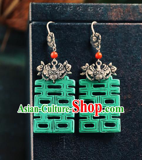 Handmade Chinese Traditional Wedding Ear Jewelry Classical Cheongsam Earrings Accessories Silver Bat Eardrop Handmade Chinese Traditional Wedding Ear Jewelry Classical Cheongsam Earrings Accessories Silver Bat Eardrop