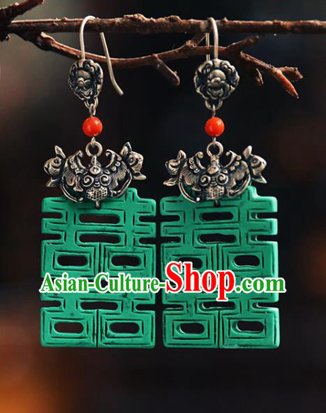 Handmade Chinese Traditional Wedding Ear Jewelry Classical Cheongsam Earrings Accessories Silver Bat Eardrop Handmade Chinese Traditional Wedding Ear Jewelry Classical Cheongsam Earrings Accessories Silver Bat Eardrop