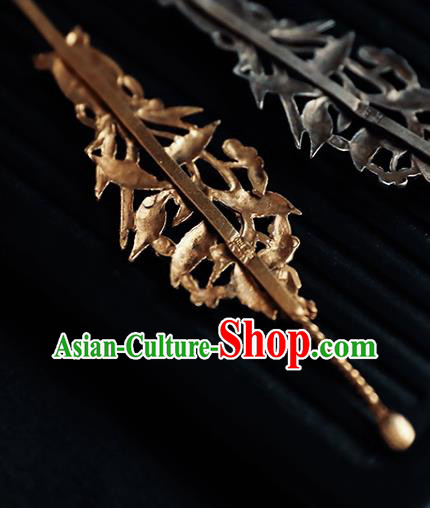 China Handmade Hair Accessories Golden Hair Stick Traditional Hanfu Earpick Hairpin China Handmade Hair Accessories Golden Hair Stick Traditional Hanfu Earpick Hairpin