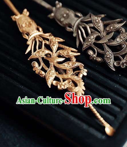 China Handmade Hair Accessories Golden Hair Stick Traditional Hanfu Earpick Hairpin China Handmade Hair Accessories Golden Hair Stick Traditional Hanfu Earpick Hairpin