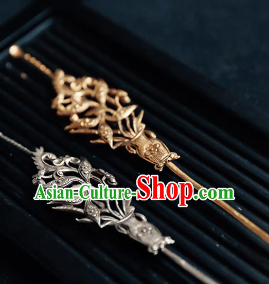 China Handmade Hair Accessories Golden Hair Stick Traditional Hanfu Earpick Hairpin China Handmade Hair Accessories Golden Hair Stick Traditional Hanfu Earpick Hairpin