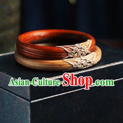 China Traditional Wood Bracelet Accessories Smilax Wristlet Classical Bangle Jewelry