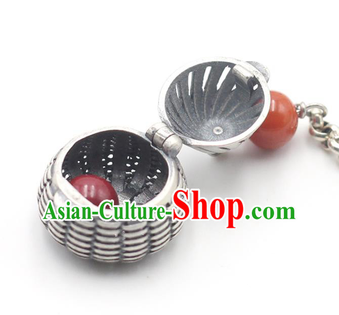 Chinese Cheongsam Jewelry Accessories Handmade National Tassel Breastpin Pendant Classical Silver Sachet Brooch Chinese Cheongsam Jewelry Accessories Handmade National Tassel Breastpin Pendant Classical Silver Sachet Brooch