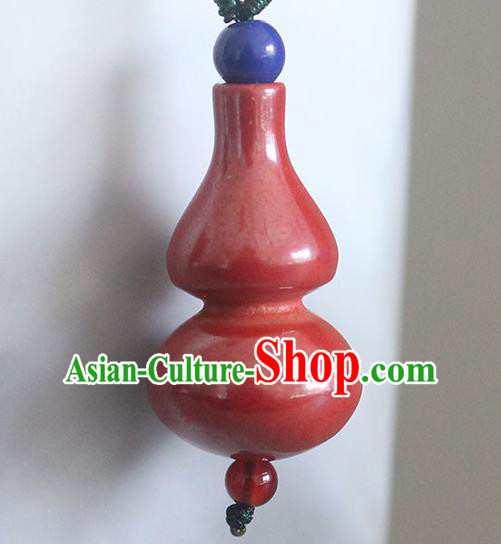 Chinese Handmade National Cinnabar Gourd Breastpin Pendant Cheongsam Jewelry Accessories Classical Silver Brooch Chinese Handmade National Cinnabar Gourd Breastpin Pendant Cheongsam Jewelry Accessories Classical Silver Brooch