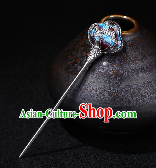 China National Silver Hairpin Handmade Hair Jewelry Accessories Traditional Cheongsam Cloisonne Hair Stick China National Silver Hairpin Handmade Hair Jewelry Accessories Traditional Cheongsam Cloisonne Hair Stick