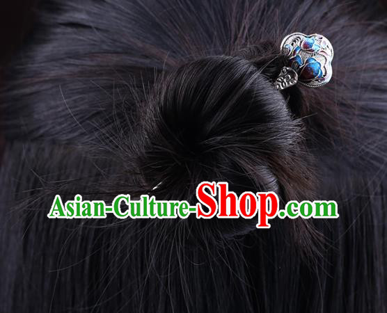 China National Silver Hairpin Handmade Hair Jewelry Accessories Traditional Cheongsam Cloisonne Hair Stick China National Silver Hairpin Handmade Hair Jewelry Accessories Traditional Cheongsam Cloisonne Hair Stick