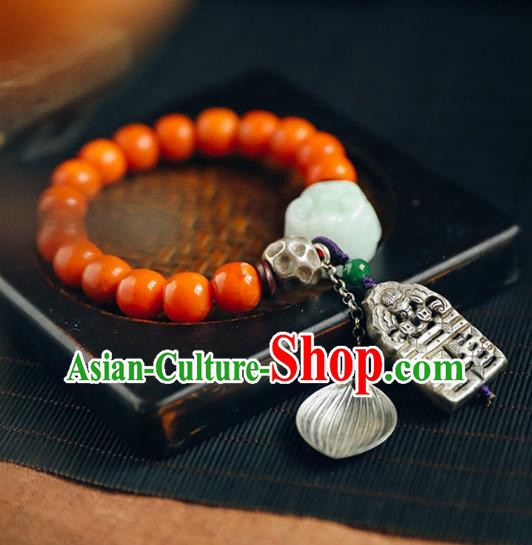 China Traditional Agate Beads Bracelet Accessories Wristlet Classical Jade Bangle Jewelry China Traditional Agate Beads Bracelet Accessories Wristlet Classical Jade Bangle Jewelry