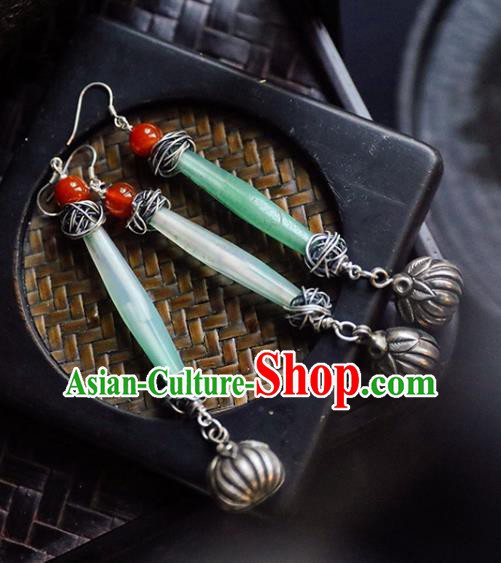 Handmade Chinese Traditional Coloured Glaze Eardrop Classical Cheongsam Earrings Accessories Silver Ear Jewelry Handmade Chinese Traditional Coloured Glaze Eardrop Classical Cheongsam Earrings Accessories Silver Ear Jewelry