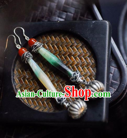 Handmade Chinese Traditional Coloured Glaze Eardrop Classical Cheongsam Earrings Accessories Silver Ear Jewelry Handmade Chinese Traditional Coloured Glaze Eardrop Classical Cheongsam Earrings Accessories Silver Ear Jewelry