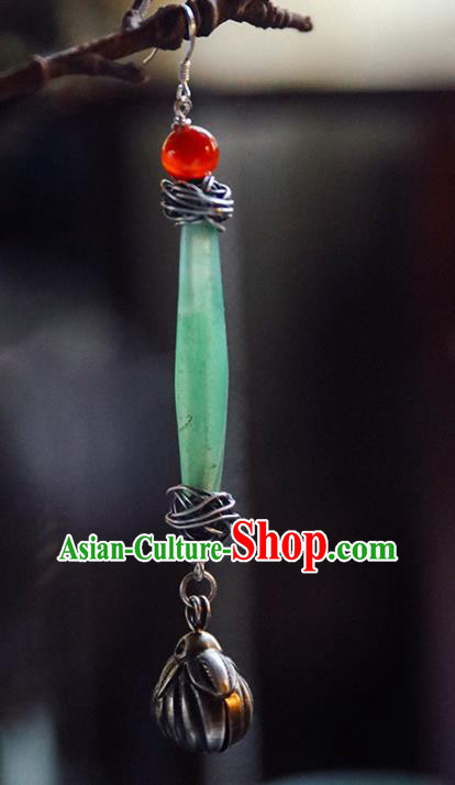 Handmade Chinese Traditional Coloured Glaze Eardrop Classical Cheongsam Earrings Accessories Silver Ear Jewelry Handmade Chinese Traditional Coloured Glaze Eardrop Classical Cheongsam Earrings Accessories Silver Ear Jewelry