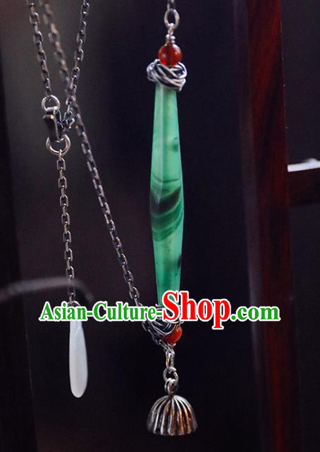 Chinese Handmade Ethnic Necklet National Coloured Glaze Necklace Classical Cheongsam Silver Jewelry Accessories Chinese Handmade Ethnic Necklet National Coloured Glaze Necklace Classical Cheongsam Silver Jewelry Accessories
