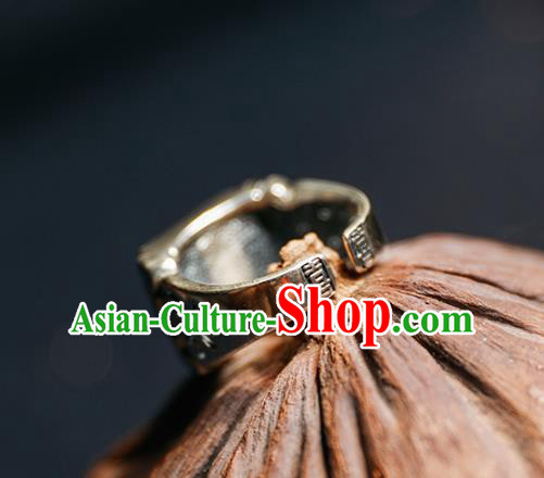 China Traditional Blueing Cloud Silver Circlet National Wedding Jade Ring Handmade Jewelry Accessories China Traditional Blueing Cloud Silver Circlet National Wedding Jade Ring Handmade Jewelry Accessories