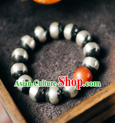 China Traditional Silver Beads Bracelet Accessories Classical Bangle Agate Wristlet Jewelry China Traditional Silver Beads Bracelet Accessories Classical Bangle Agate Wristlet Jewelry