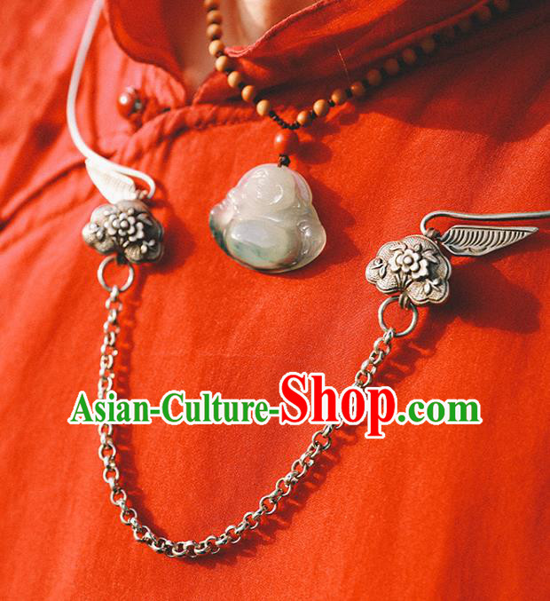 Chinese Ethnic Silver Plum Blossom Necklet Classical Cheongsam Jewelry Accessories Handmade National Necklace Chinese Ethnic Silver Plum Blossom Necklet Classical Cheongsam Jewelry Accessories Handmade National Necklace