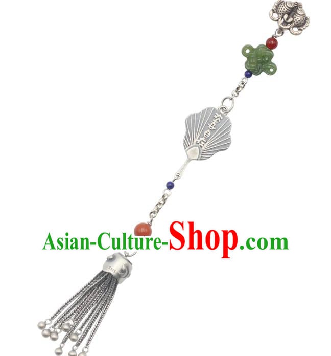 Chinese Classical Silver Tassel Brooch Cheongsam Jewelry Accessories Handmade National Breastpin Pendant Chinese Classical Silver Tassel Brooch Cheongsam Jewelry Accessories Handmade National Breastpin Pendant