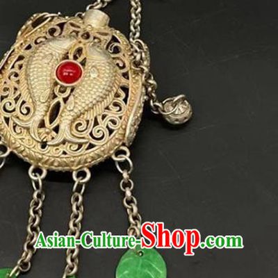 Chinese Handmade National Golden Sachet Pendant Cheongsam Jewelry Classical Tassel Waist Accessories