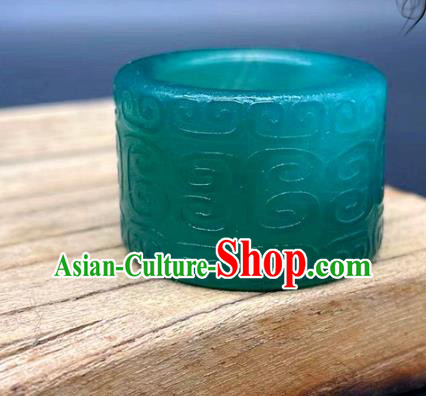 China National Jade Carving Ring Handmade Jewelry Accessories Traditional Thimble China National Jade Carving Ring Handmade Jewelry Accessories Traditional Thimble