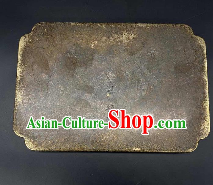 Handmade Chinese Lacquer Painting Tray Ornaments Traditional Brass Salver Accessories Teaboard Handmade Chinese Lacquer Painting Tray Ornaments Traditional Brass Salver Accessories Teaboard