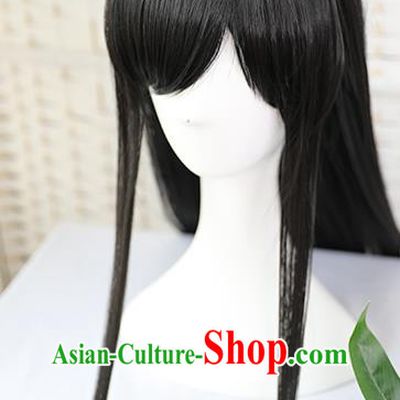 China Traditional Han Dynasty Princess Wiggery Headdress Handmade Ancient Young Beauty Wig Sheath