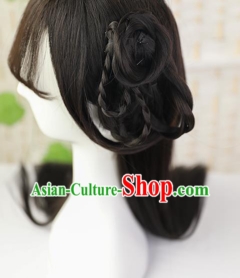 China Traditional Song Dynasty Servant Girl Wiggery Headdress Handmade Ancient Maid Lady Wig Sheath China Traditional Song Dynasty Servant Girl Wiggery Headdress Handmade Ancient Maid Lady Wig Sheath