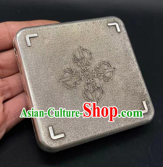 Handmade Chinese Carving Ink Box Ornaments Traditional Brass Craft Cupronickel Ink Cartridge Handmade Chinese Carving Ink Box Ornaments Traditional Brass Craft Cupronickel Ink Cartridge