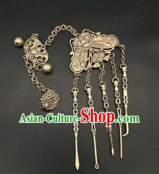 Chinese Handmade National Silver Pendant Jewelry Classical Ethnic Accessories Tassel Brooch Chinese Handmade National Silver Pendant Jewelry Classical Ethnic Accessories Tassel Brooch