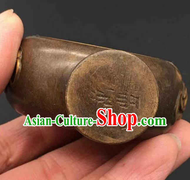Handmade Chinese Carving Pi Xiu Snuff Bottle Ornaments Brass Accessories Handmade Chinese Carving Pi Xiu Snuff Bottle Ornaments Brass Accessories