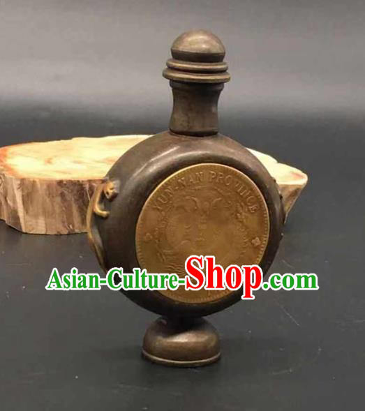 Handmade Chinese Carving Pi Xiu Snuff Bottle Ornaments Brass Accessories Handmade Chinese Carving Pi Xiu Snuff Bottle Ornaments Brass Accessories