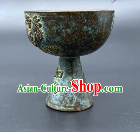Handmade Chinese Wine Cup Ornaments Traditional Brass Craft Liqueur Cup Handmade Chinese Wine Cup Ornaments Traditional Brass Craft Liqueur Cup