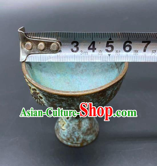 Handmade Chinese Wine Cup Ornaments Traditional Brass Craft Liqueur Cup Handmade Chinese Wine Cup Ornaments Traditional Brass Craft Liqueur Cup