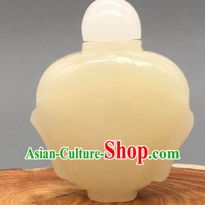 China Traditional Jade Carving Snuff Bottle Handmade Collection Tabatiere Anatomique