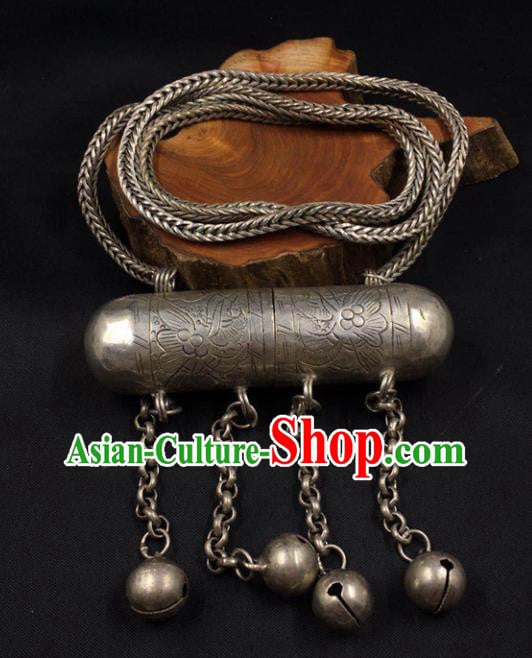 Chinese Handmade Bells Tassel Necklet Classical Ethnic Accessories National Silver Necklace Pendant Jewelry Chinese Handmade Bells Tassel Necklet Classical Ethnic Accessories National Silver Necklace Pendant Jewelry