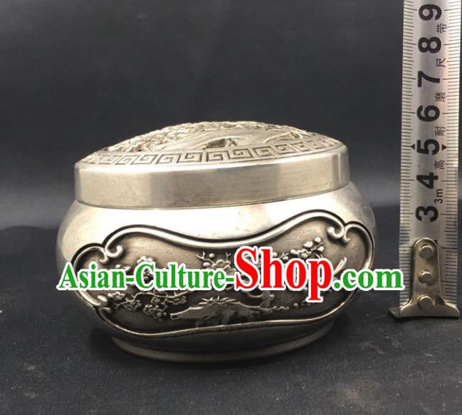 Handmade Chinese Carving Plum Blossom Censer Ornaments Traditional Brass Incense Burner Cupronickel Accessories Handmade Chinese Carving Plum Blossom Censer Ornaments Traditional Brass Incense Burner Cupronickel Accessories