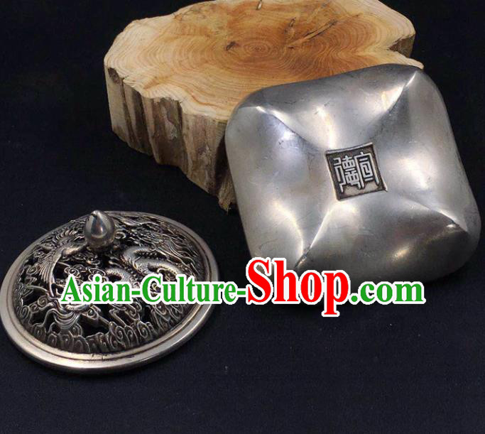 Handmade Chinese Traditional Brass Incense Burner Cupronickel Accessories Carving Dragon Phoenix Censer Ornaments Handmade Chinese Traditional Brass Incense Burner Cupronickel Accessories Carving Dragon Phoenix Censer Ornaments