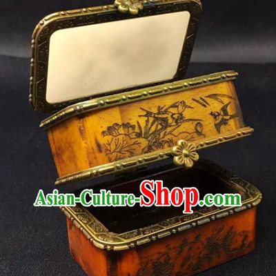 Chinese Handmade Jewel Case Qing Dynasty Classical Jewelry Box
