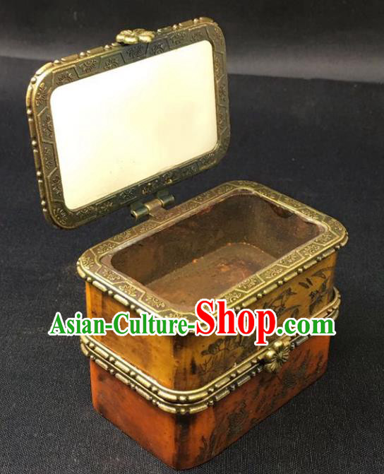 Chinese Handmade Jewel Case Qing Dynasty Classical Jewelry Box Chinese Handmade Jewel Case Qing Dynasty Classical Jewelry Box