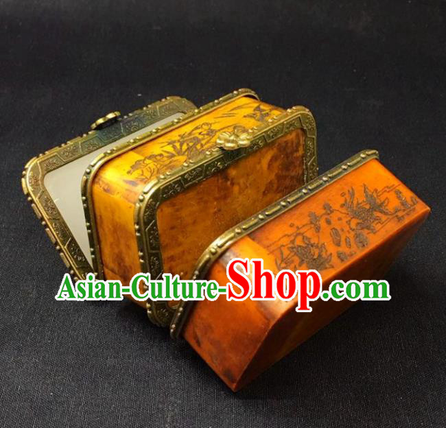 Chinese Handmade Jewel Case Qing Dynasty Classical Jewelry Box Chinese Handmade Jewel Case Qing Dynasty Classical Jewelry Box