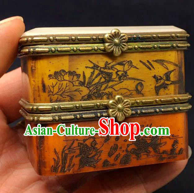 Chinese Handmade Jewel Case Qing Dynasty Classical Jewelry Box Chinese Handmade Jewel Case Qing Dynasty Classical Jewelry Box