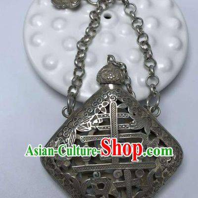 Chinese Handmade Carving Cupronickel Sachet Pendant Traditional Waist Accessories