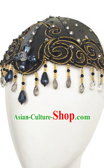 Traditional China Folk Dance Headwear Classical Dance Hair Accessories Black Tassel Top Hat Traditional China Folk Dance Headwear Classical Dance Hair Accessories Black Tassel Top Hat